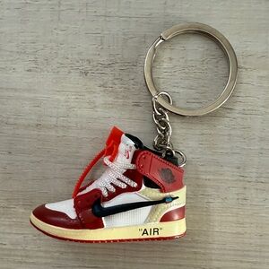 Nike Red and White Sneaker Keychain